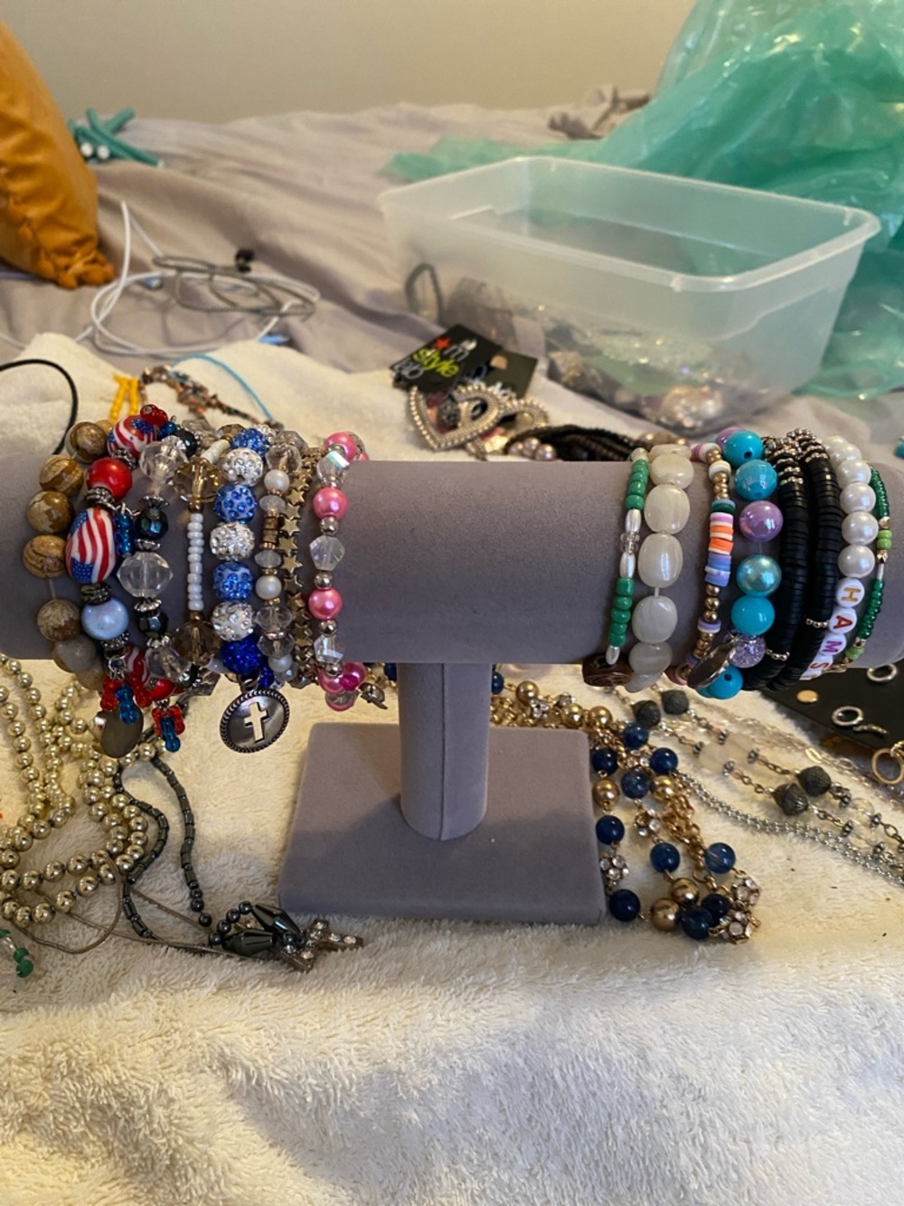 Multicolor Stretch Beaded Bracelet Stack - Women’s Layered Bracelet Set